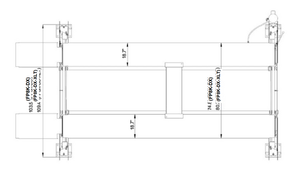 FP8K-DX Parking Lift by Tuxedo Diagram 2