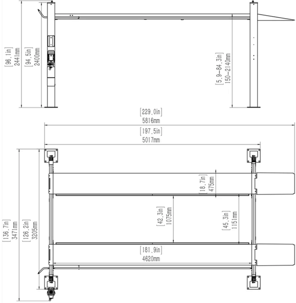 Parking Lift 4H110 Diagram