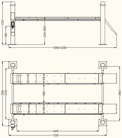 Parking Lift KT-4H150 Diagram