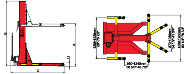 Car lift SML-7 Diagram